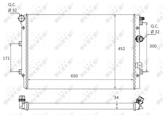 VW TIGUAN (2007-2011)/TIGUAN (2011>) 58464 NRF