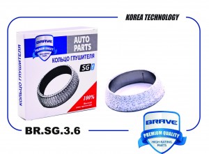 Кольцо глушителя BR.SG.3.6 96183827 Daewoo Nexia, Lanos 1.5 SOHC {45*58*16} BRSG36 BRAVE