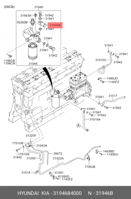 Насос подкачивающий D6CB UNIVERSE, SPACE 3194684000 HYUNDAI KIA