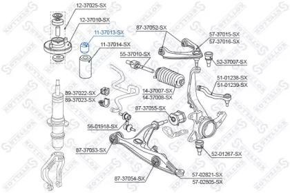 отбойник амортизатора переднего!\ Honda Civic EG/EH/MA 91-01 11-37013-SX STELLOX