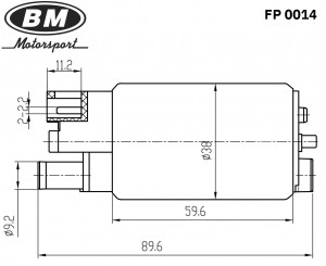 Топливный электробензонасос LADA VESTA FP0014 FP0014 BM MOTORSPORT