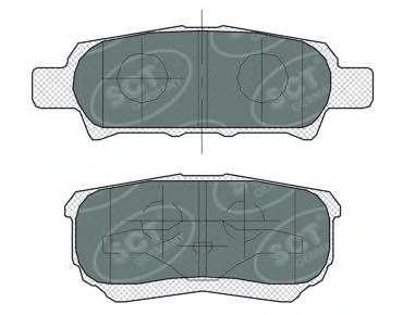 Колодки тормозные дисковые задние SP373 SCT
