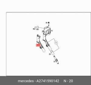 наконечник свечи зажигания!\ MB С/E/B-Class M274 A 274 159 01 42 MERCEDES BENZ