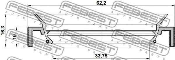 Сальник привода SUZUKI GRAND VITARA 2006-2014 (35X62X10X16.3) 95HAY-35621016X 95HAY-35621016X FEBEST