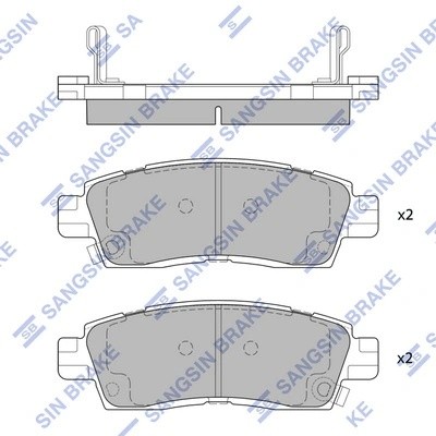 Колодки тормозные дисковые Chevrolet TrailBlazer, Saab 9-7 4.2-5.3i 02 SP1783 SP1783 SANGSIN