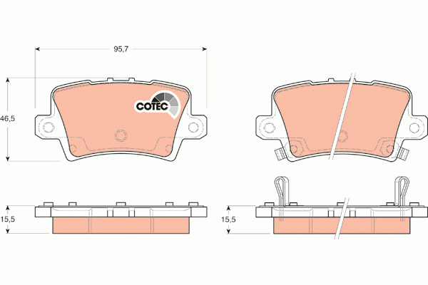 Колодки задние HONDA CIVIC VIII-IX GDB3408 GDB3408 TRW