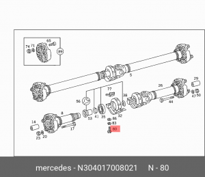 болт M8 N304017008021 MERCEDES BENZ