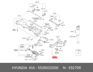 Рычаг HYUNDAI I40 11- задний продольный правый 552803Z000 MOBIS