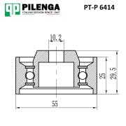 Ролик натяжителя ремня HYUNDAI ACCENT II PT-P6414 PTP6414 PILENGA