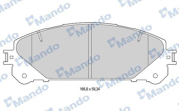 Колодки тормозные TOYOTA Highlander (10-) передние (4шт.) MANDO MBF015886 MANDO