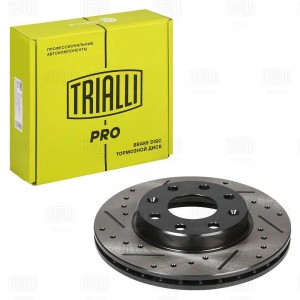 Диск торм. Chevrolet Aveo T200 (02-)/T255 (08-)/Spark (05-) перед.d=236 (перф/сл DF 1749S TRIALLI