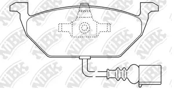 Колодки тормозные VW Polo (01) (1.2/1.9 D) SKODA Fabia передние (4шт.) NIBK PN0148W NIBK