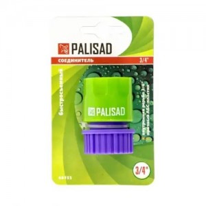Соединитель для шланга 3/4" быстросъемный пластиковый PALISAD 66155 PALISAD