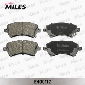 Колодки тормозные передние (без датчика + болты) (Смесь Low-Metallic) TOYOTA COR E400112 MILES