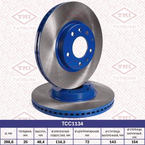 Диск тормозной передний вентилируемый MAZDA 6 07- TCC1134 TCC1134 TATSUMI