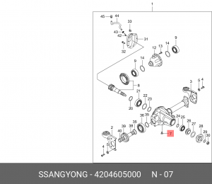 Пробка сливная SSANGYONG Actyon (06-),Kyron (05-),Rexton (03-) (KSC) редуктора п 4204605000 SSANG YONG