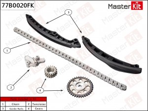 Комплект цепи ГРМ VW GOLF V/VI 1.4 TSI BWK/CAVA 05-13 77B0020FK 77B0020FK MASTER KIT