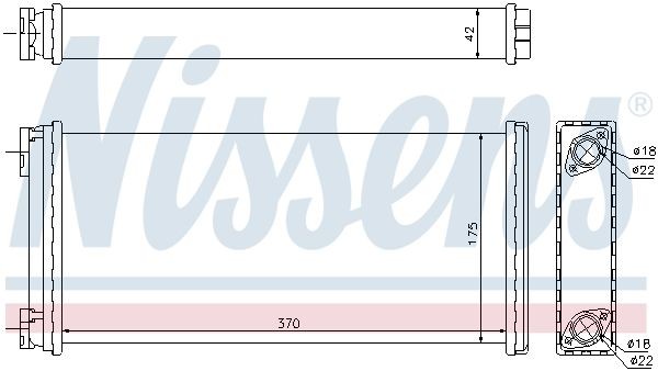 радиатор отопителя!370x189x42\ MAN F90 (86>) дв.D28.. 71927 NISSENS