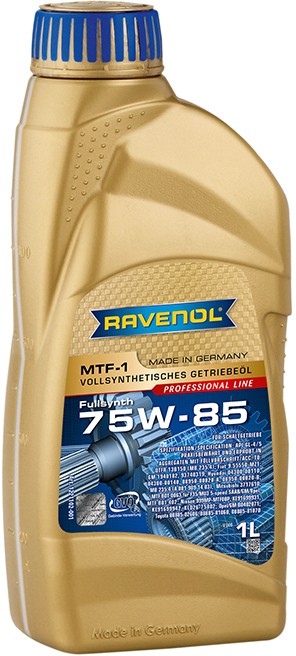 Масло трансмиссионное 75W-85 1л MTF-1 (синтетика) 1221102001 1221102-001 RAVENOL