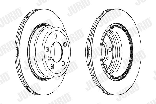 Диск тормозной задний с покрытием BMW X5 (E70, F15, F85), X6 (E71,72,F16,86) 07> 562521JC BENDIX JURID