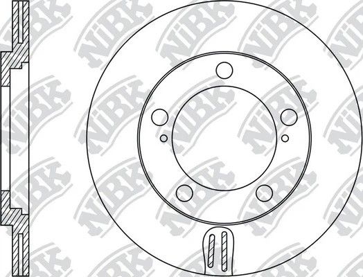 Диск тормозной SUZUKI Grand Vitara (98-05) передний (1шт.) NIBK RN1491 NIBK