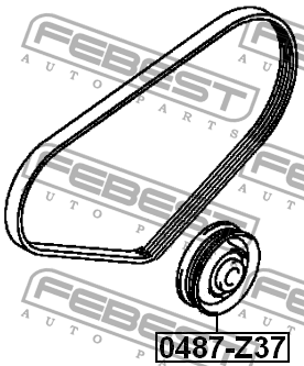 ролик натяжной!\ Mitsubishi Colt 02-12 0487-Z37 FEBEST