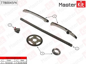 Комплект цепи ГРМ Toyota Corolla 1.4i-1.6i-1.8 1AD-FTV 06-10 77B0045FK 77B0045FK MASTER KIT