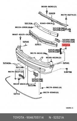 КЛИПСА 90467-05114 90467-05114 TOYOTA