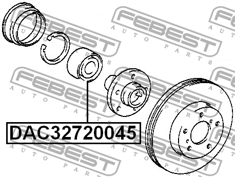 Подшипник ступицы DAC32720045 DAC32720045 FEBEST