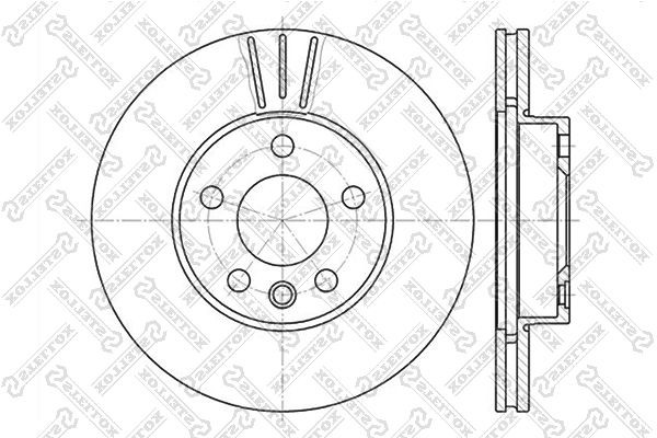 диск тормозной передний!\ Ford Galaxy, VW Sharan 1.8-1.9TDi 95> 6020-2545V-SX STELLOX