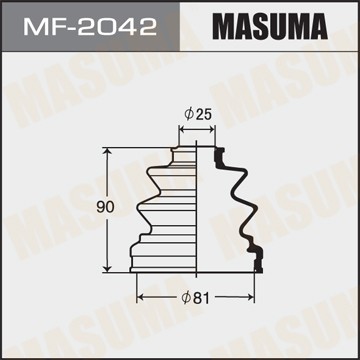 пыльник ШРУСа!\ Toyota Tercel 1.3/Wagon 1.5 79-88 MF2042 MASUMA