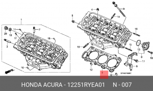 прокладка клапана(коплект) 12251RYEA01 12251RYEA01 HONDA