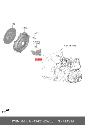 Подшипник выжимной KIA Cerato (18-),Soul (19-) (1.6) гидравлический OE 4142126200 HYUNDAI KIA