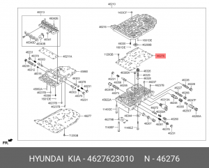 Пластина блока клапанов АКПП 4627623010 HYUNDAI KIA