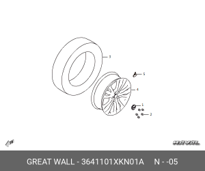 Датчик давления в шине HAVAL F7,F7x,Jolion OE 3641101XKN01A GREAT WALL