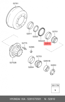 Сальник HYUNDAI HD120,AeroTown ступицы задней внутренний (130х150х13) OE 5281073501 HYUNDAI KIA