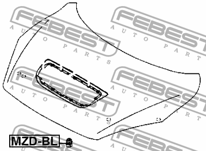 Отбойник капота MAZDA 6 GG 2002-2008 MZD-BL MZD-BL FEBEST