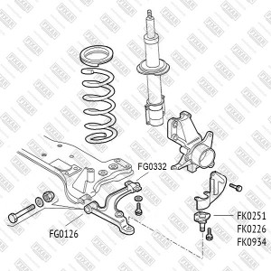 Сайлентблок переднего рычага задний FIAT Ducato 08- FG0332 FG0332 FIXAR