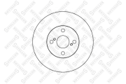 диск тормозной задний!\ Toyota Corolla all 97> 6020-4587-SX STELLOX