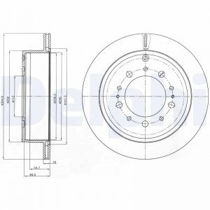 Диск тормозной задний TOYOTA LAND CRUISER 200 (345мм) BG4275 BG4275 DELPHI