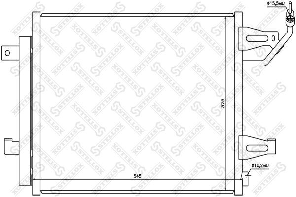 радиатор кондиционера!\ Mitsubishi Colt all 04> 10-45223-SX STELLOX
