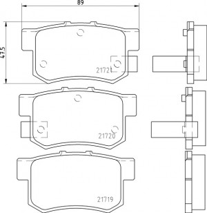 колодки дисковые задние!\ Honda Accord 1.8-2.3/2.0TD 90-99, Rover 600 1.8-2.3 93 NP8008 NISSHINBO