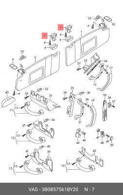 VW GOLF IV/BORA (1997-2005) 3B0 857 561 B Y20 VAG