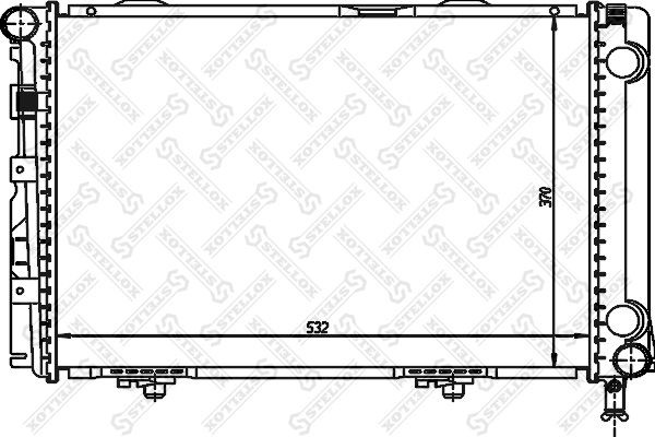 радиатор системы охлаждения!\ MB W124 2.0D/2.5D 84-93 10-25219-SX STELLOX