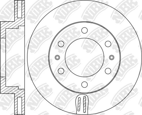 Диск тормозной TOYOTA Land Cruiser Prado (-09) передний (1шт.) NIBK RN1446 NIBK