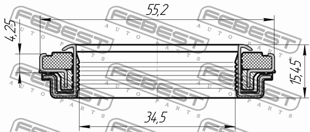 Сальник CHEVROLET Captiva (07-) редуктора заднего моста FEBEST 95RFW-35550416X FEBEST