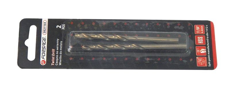 сверло по металлу! 4.5мм HSS(2шт), в блистере\ FDS245 FORSAGE TOOLS