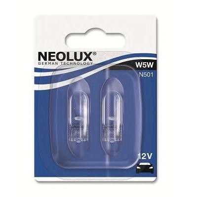 Лампа 12V W5W T10W W2.1x9.5d блистер (2шт.) Standard NEOLUX N501-02B NEOLUX