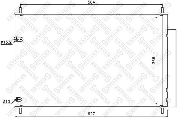 Радиатор кондиционера  1045568SX 10-45568-SX STELLOX