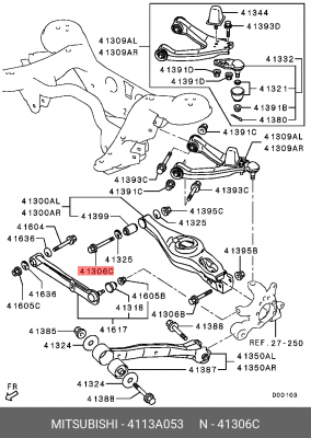 БОЛТ НИЖНЕГО РЫЧАГА 4113A053 4113A053 MITSUBISHI